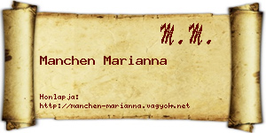 Manchen Marianna névjegykártya